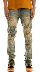 Vaqueros ajustados KDNK RIP Y REPAIR KND4679 azul