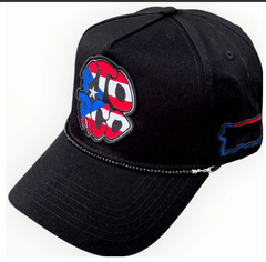 JERGHATS Puerto Rico 5 Panel SnapBack Hat Black