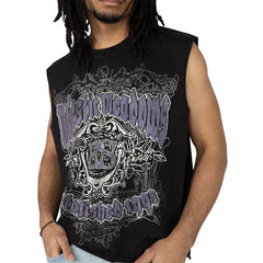 Smoke Rise Men Majestic Meadows Graphic Crop Muscle Tank Top Graphite