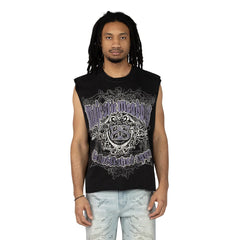 Smoke Rise Men Majestic Meadows Graphic Crop Muscle Tank Top Graphite