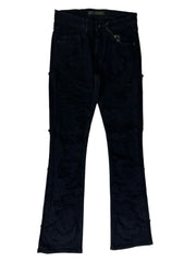 KDNK TRIBAL PATCHED JEANS KND4805 JET BLACK