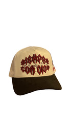 REYESF HAT SIEMPRE CON DIOS WHITE/WINE RED  V22