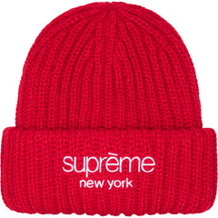 GORRO GORRO DE CANALÉ GRUESO CON LOGO SUPREME CLASSIC ROJO