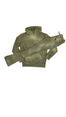 LEGACY EDITION WASHED FRENCH TERRY SET STACK PANT 9117H,9117L OLIVE