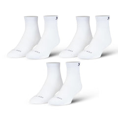ODD Basix Quarter White (3 Pack) (Cotton) BSXQUWHT3