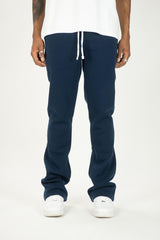 REBEL STACKED FLEECE JOGGER  100-475 NAVY