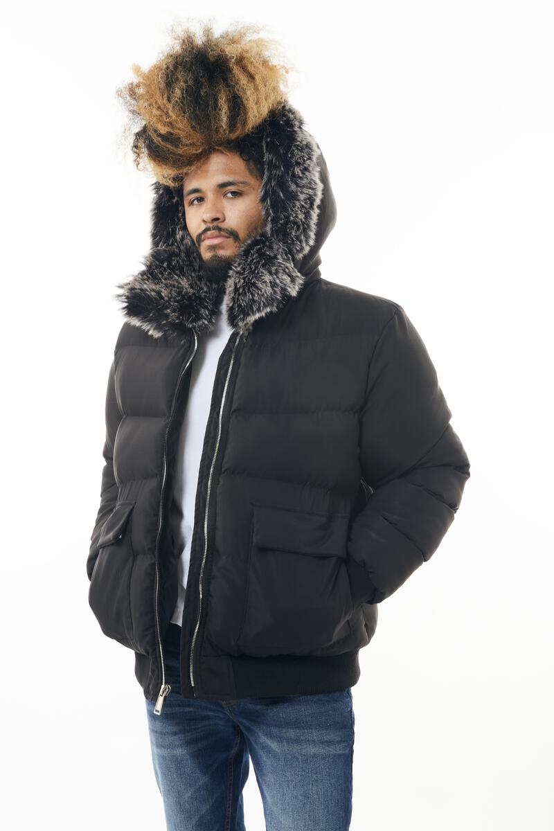 Men's Heavy Puff Jacket MS-22055 Blk