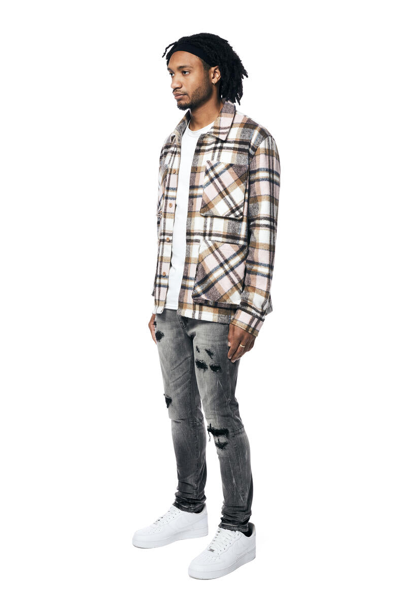 SMOKE RISE PLAID FLANNEL OVERSHIRT WH23598