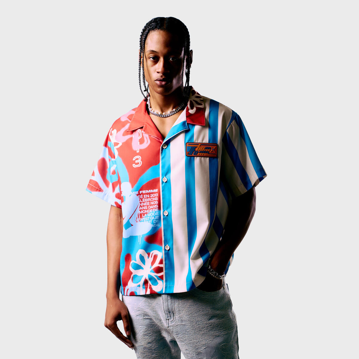 HOMME Wynwood Striped Shirt FALL202320-1