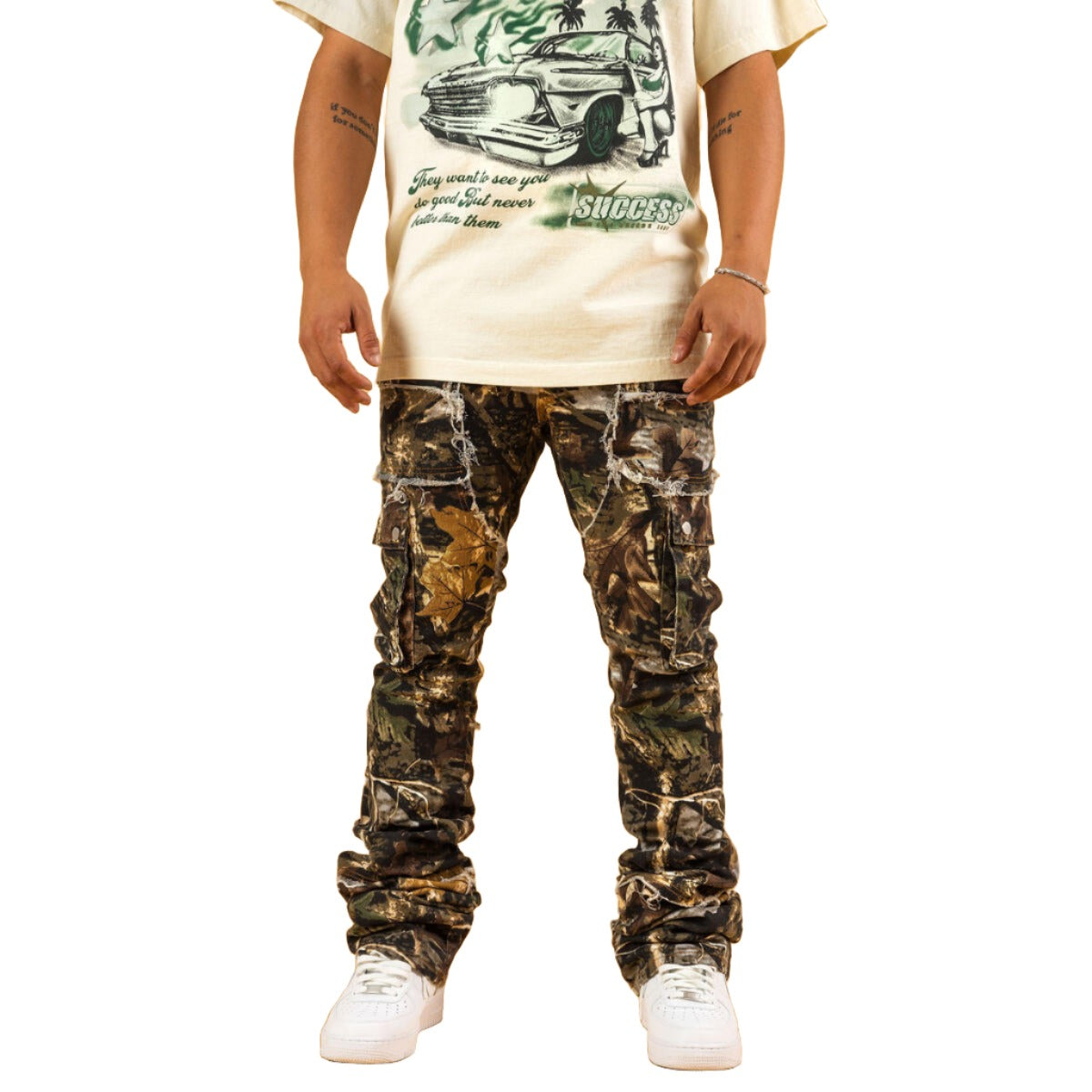 THRT WILDER GUNNER DENIM - FLARE CAMO