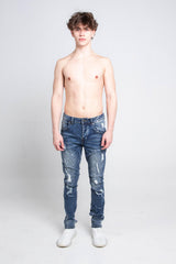 ARMOR JEANS SKINNY RIPPED A406 DK BLUE