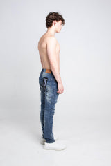 ARMOR JEANS SKINNY RIPPED A406 DK BLUE