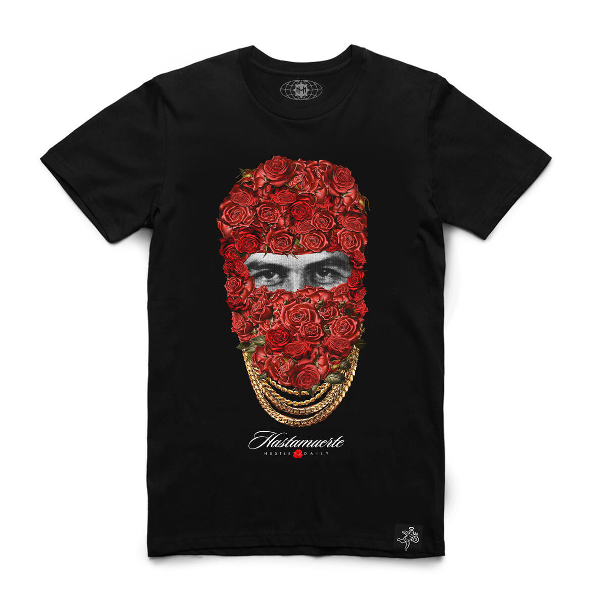 MUERTE PB Rose Mask AS5001 BLACK TEE
