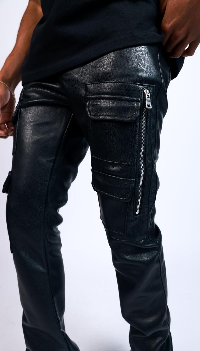 PAPER MONEY PANT (NIGHTRIDER LEATHER) PANTS BLACK 1018