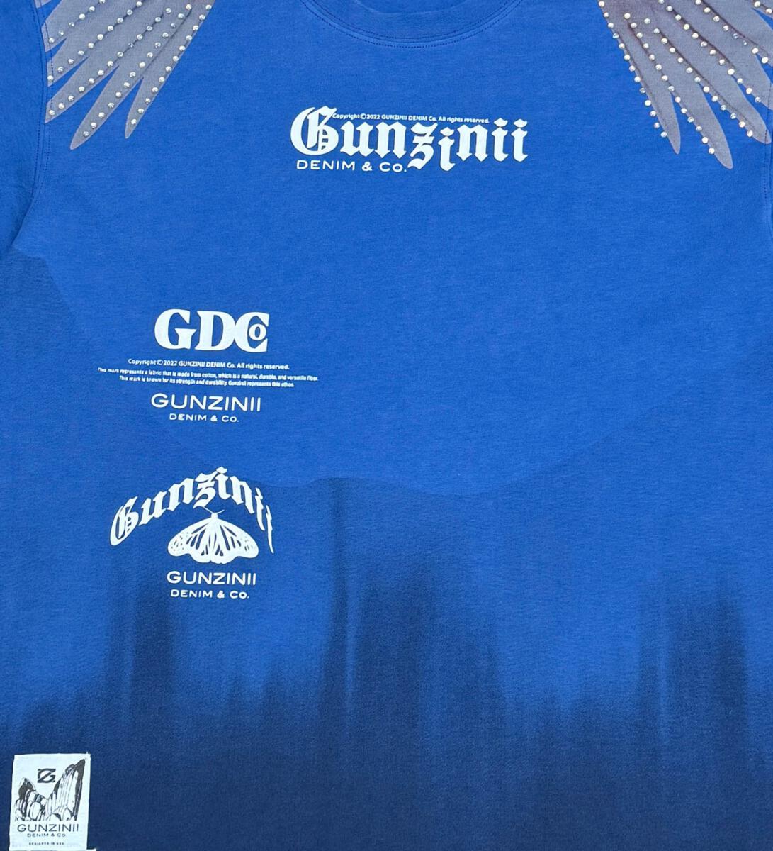 GUNZINII ANGEL TEE W/ RHINESTONE DETAIL GZ426 BLUE