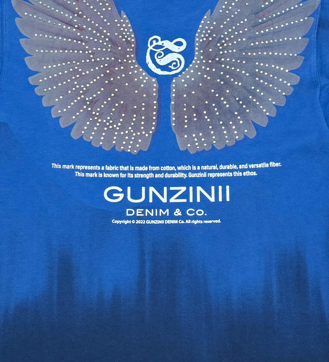 GUNZINII ANGEL TEE W/ RHINESTONE DETAIL GZ426 BLUE