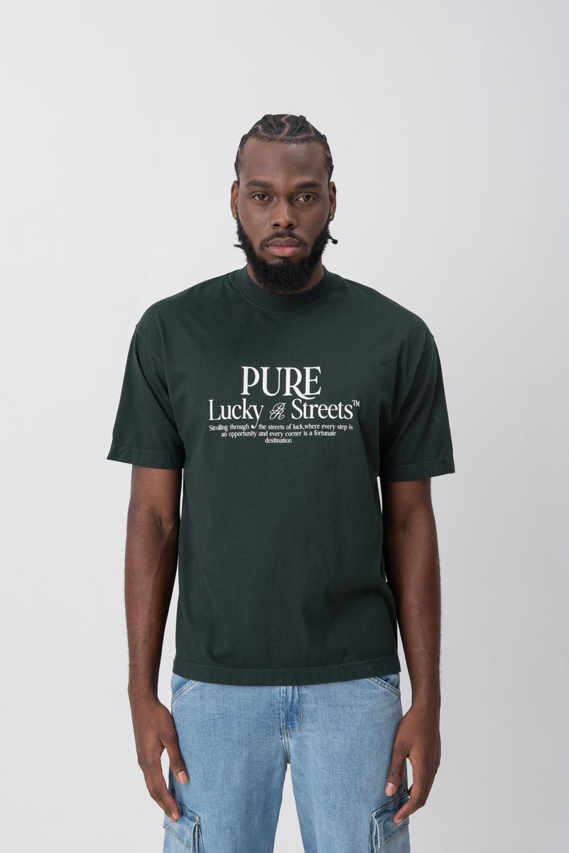 PURE Lucky streets green roulette t-shirt PUR17307-151