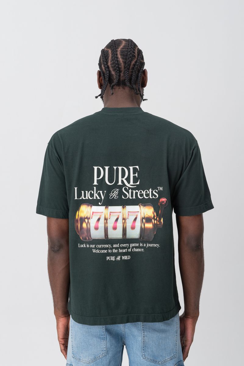 PURE Lucky streets green roulette t-shirt PUR17307-151