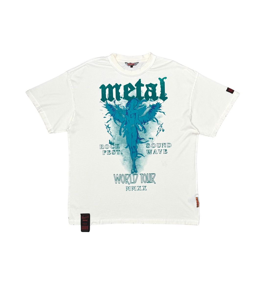 VICIOUS METAL WORLD TOUR OVERSIZE TEE VC415 OFF WHITE