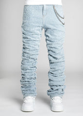 Guapi  Sky Blue Super Stacked Denim LIGHT BLUE