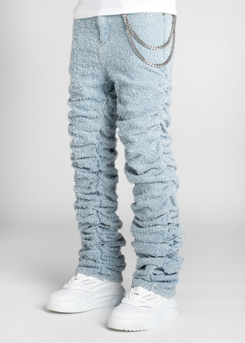 Guapi  Sky Blue Super Stacked Denim LIGHT BLUE