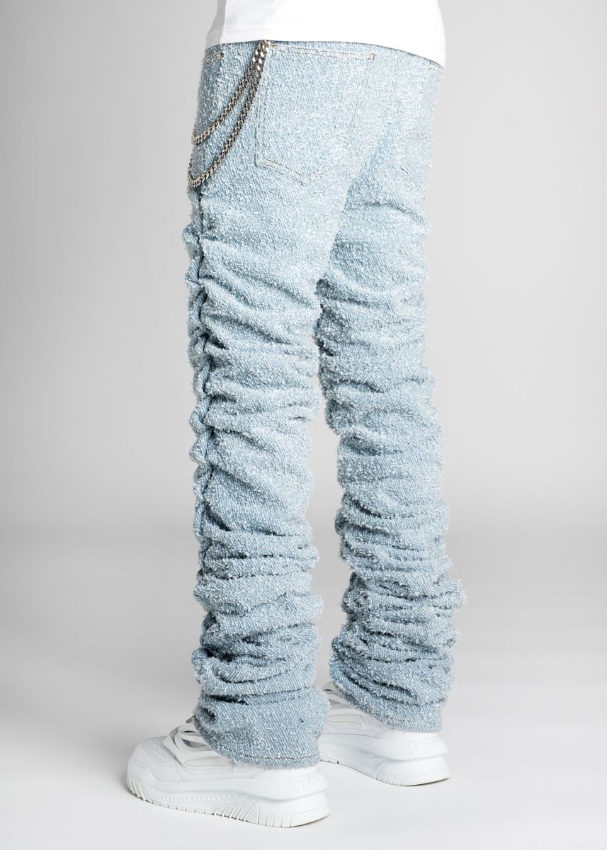 Guapi  Sky Blue Super Stacked Denim LIGHT BLUE