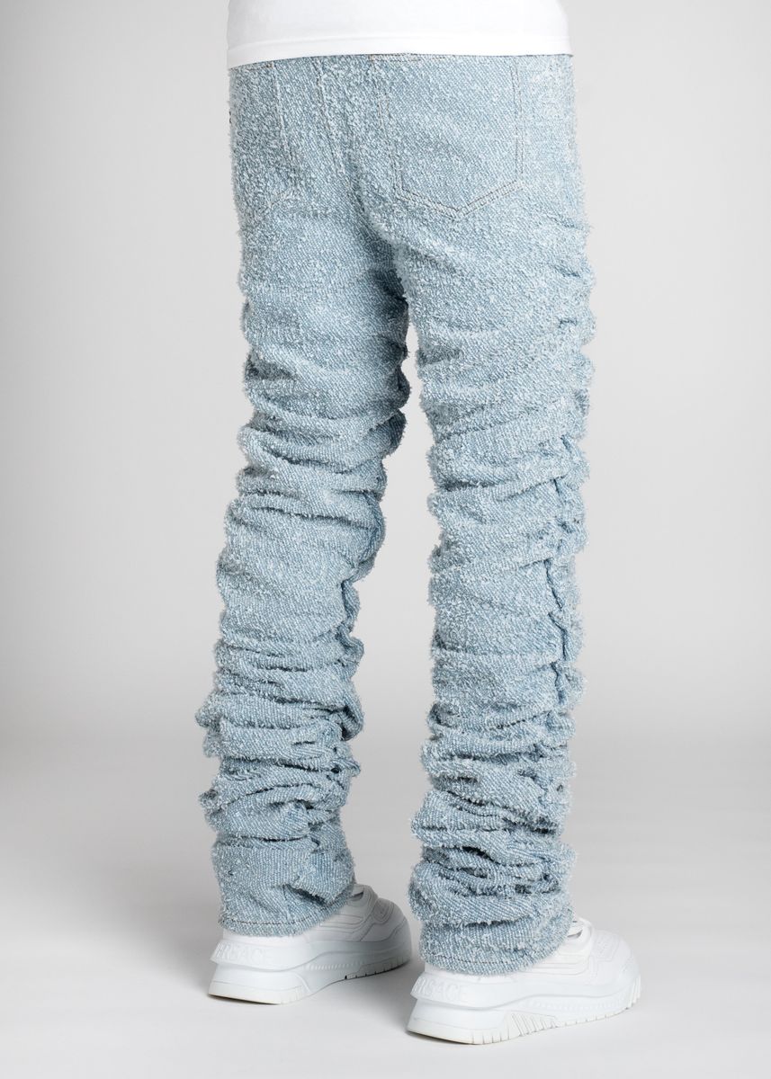 Guapi  Sky Blue Super Stacked Denim LIGHT BLUE