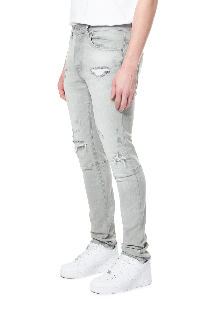 SMOKE RISE VINTAGE WASHED JEANS JP24101 CLOUD GREY