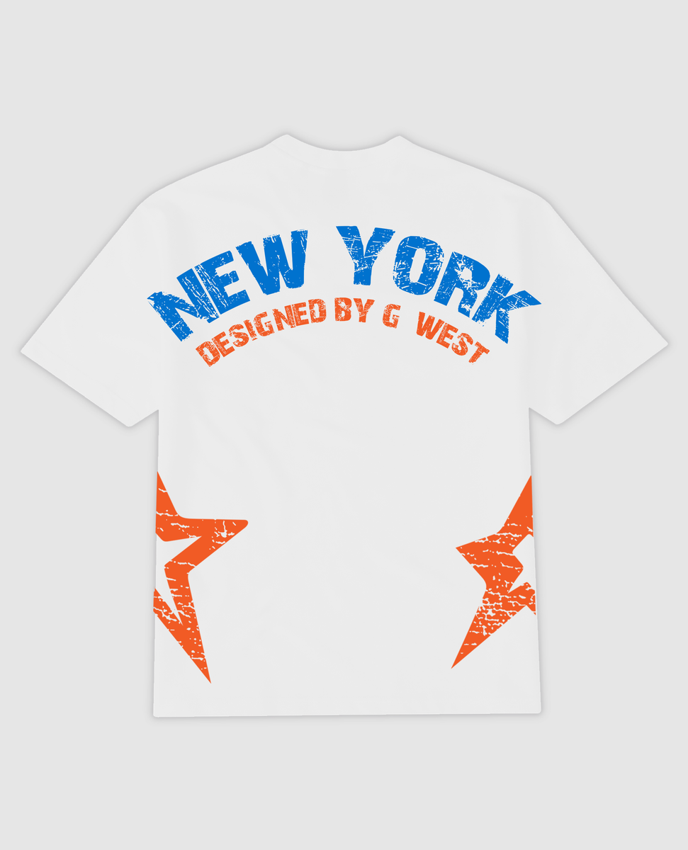 G WEST NEW YORK ARCH LOGO WHITE TEE