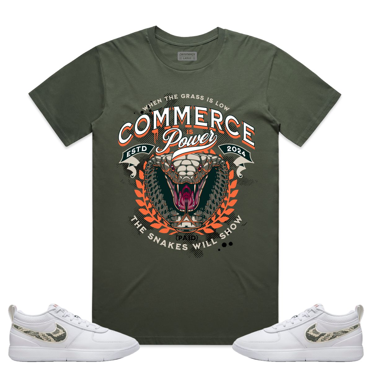 COMMERCE COBRA TEE CTS001 CYPRESS