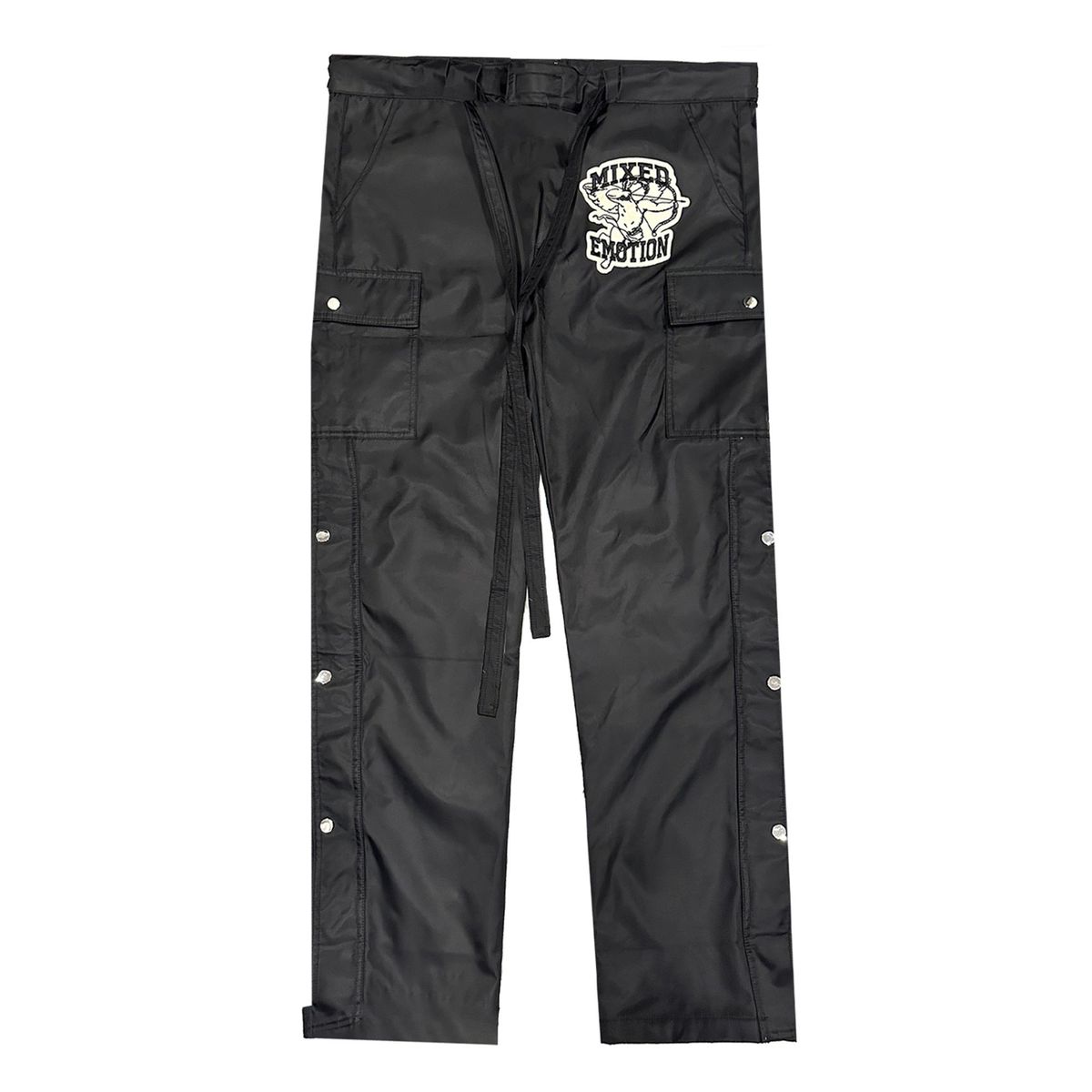 MIXED EMOTION Black “Angel” Nylon Cargos