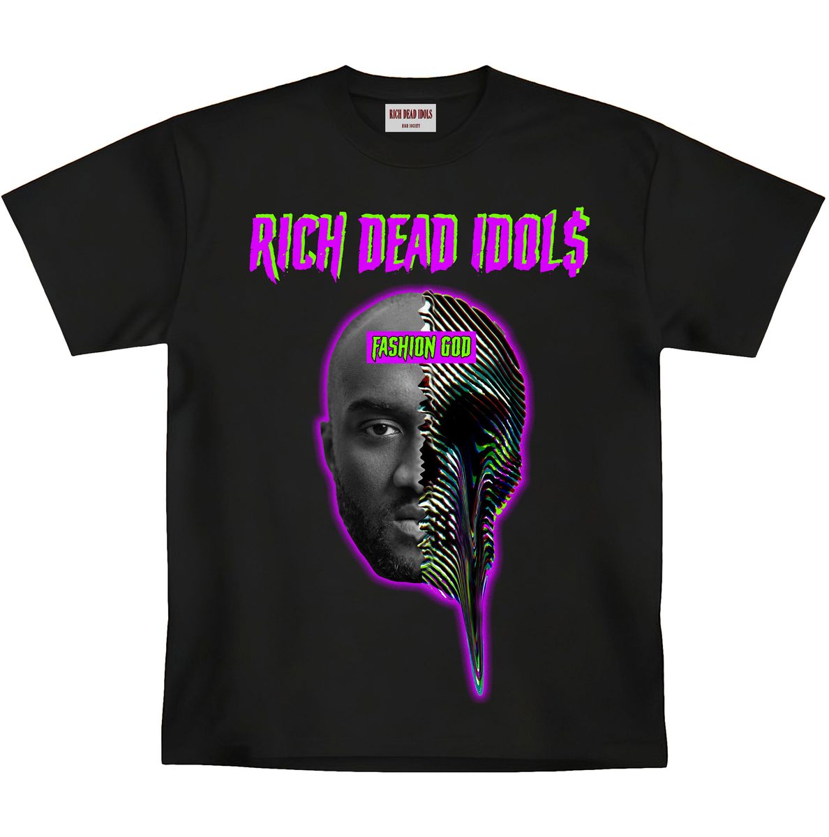 RICH DEAD VIRGIL ABLOH HEAVYWEIGHT TEE WHITE BLACK