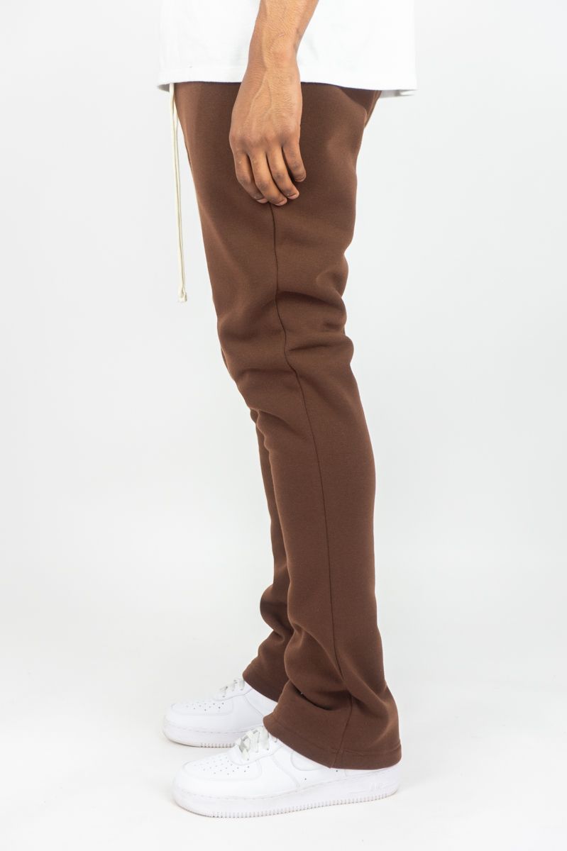 REBEL MINDS STACKED FLEECE PANTS 100-475 BROWN