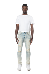 SMOKE RISE VINTAGE WASHED JEANS JP23733 OMBRE BL