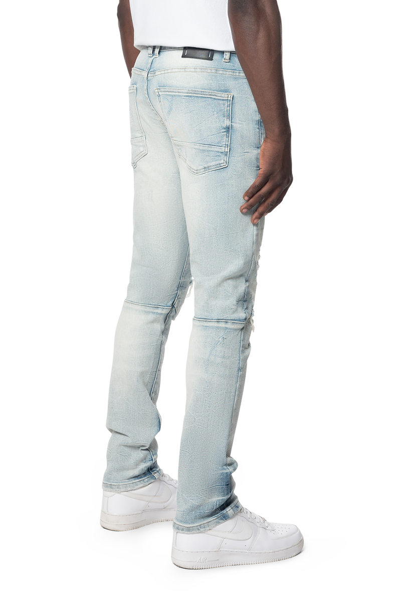 SMOKE RISE  WAVE EFFECT JEANS JP24108 PIER BLUE