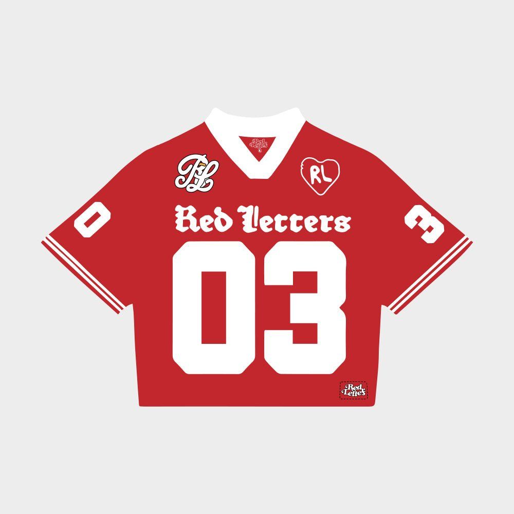 RED LETTERS Just" a Jersey JUST-JRSY RED