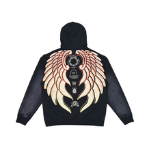 GUNZINII Angel Wing Sun-Dyed Pullover Hoodie (GZ440 BLACK)