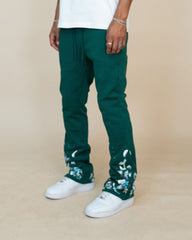 EPTM PAINT SNAP FLARED PANTS EP11711 HUNTER GREEN