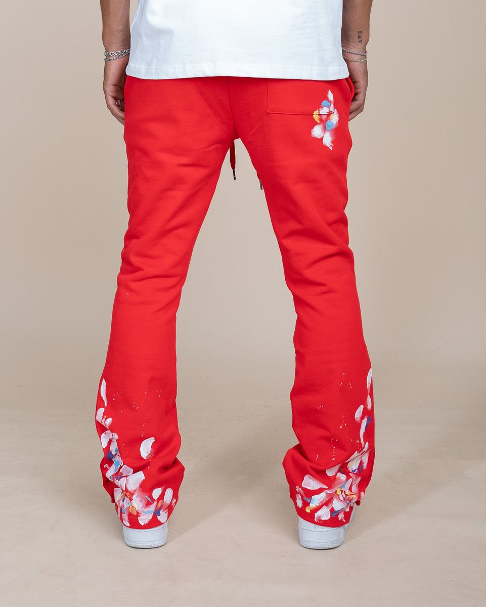 EPTM PAINT SNAP FLARED PANTS EP11710 RED