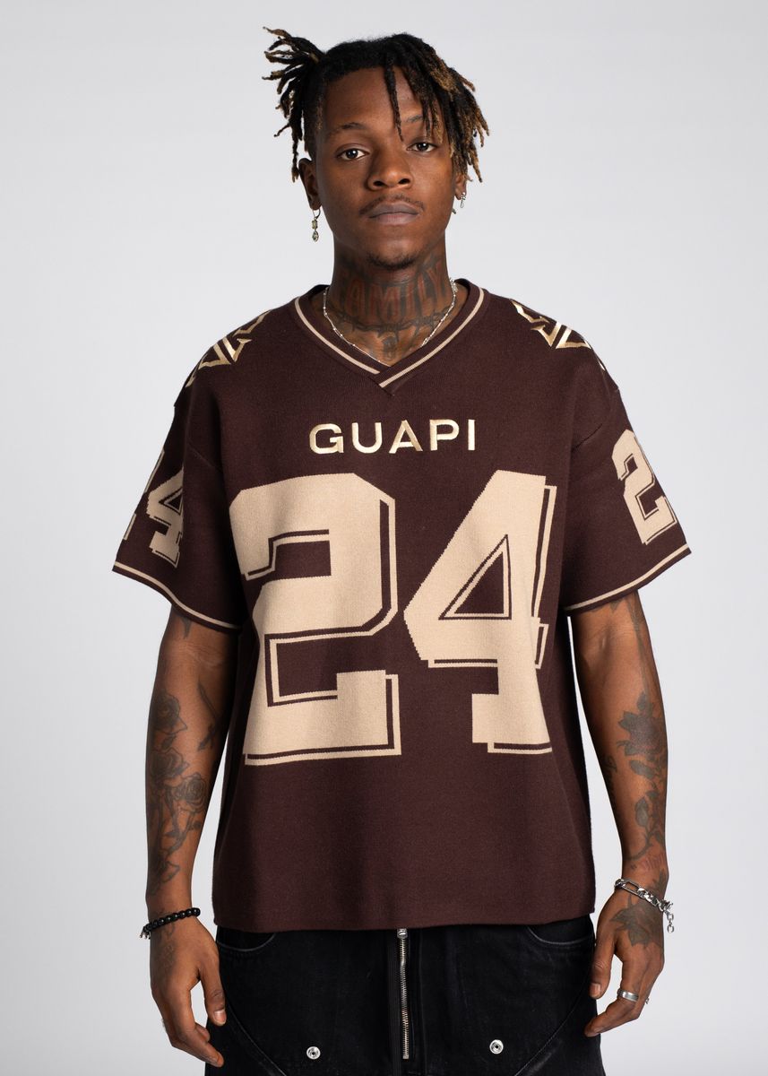 GUAPI Pecan Brown Football Tee