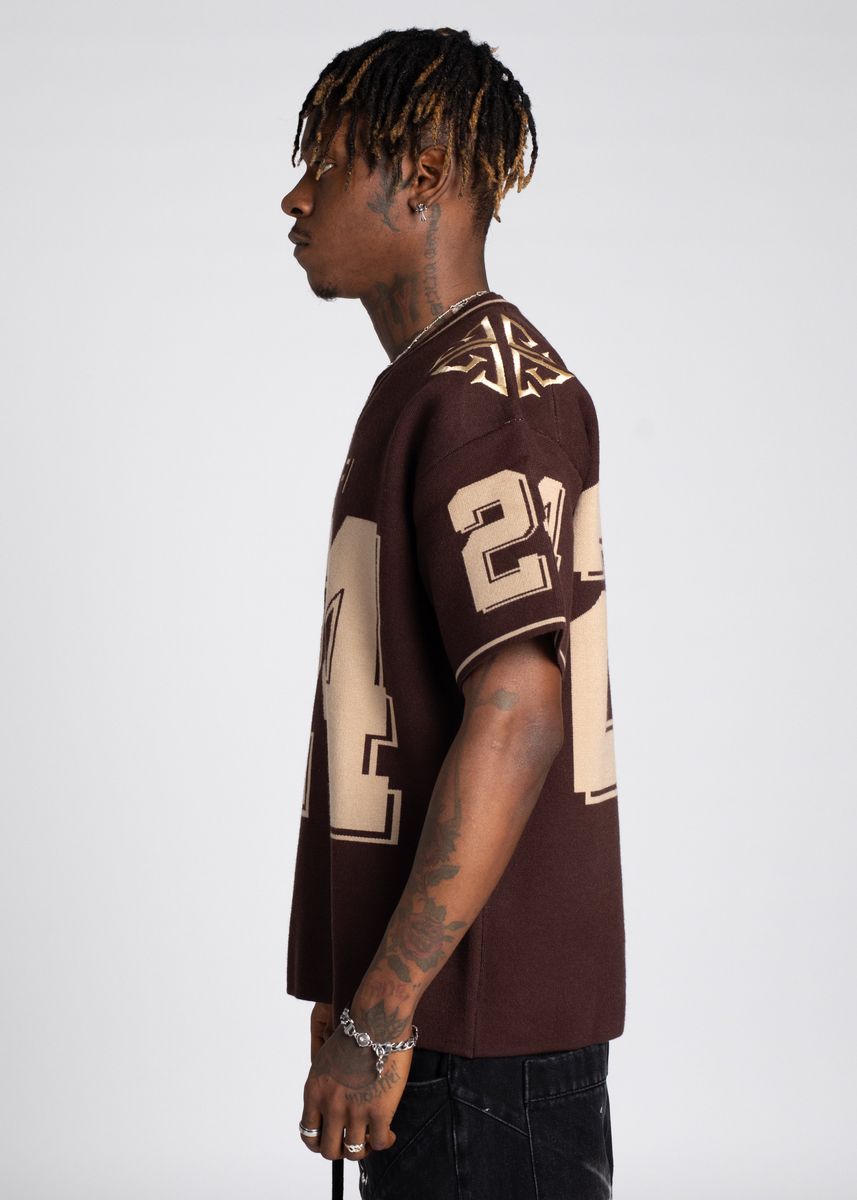 GUAPI Pecan Brown Football Tee