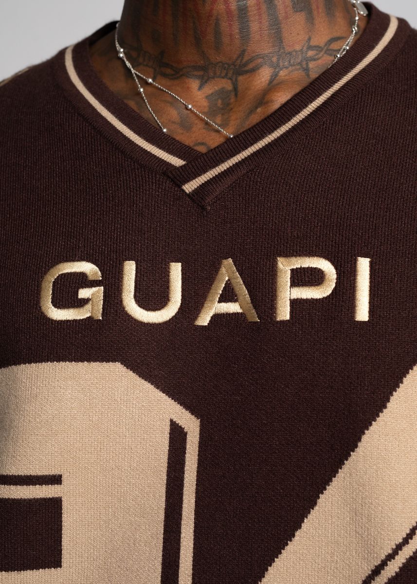 GUAPI Pecan Brown Football Tee