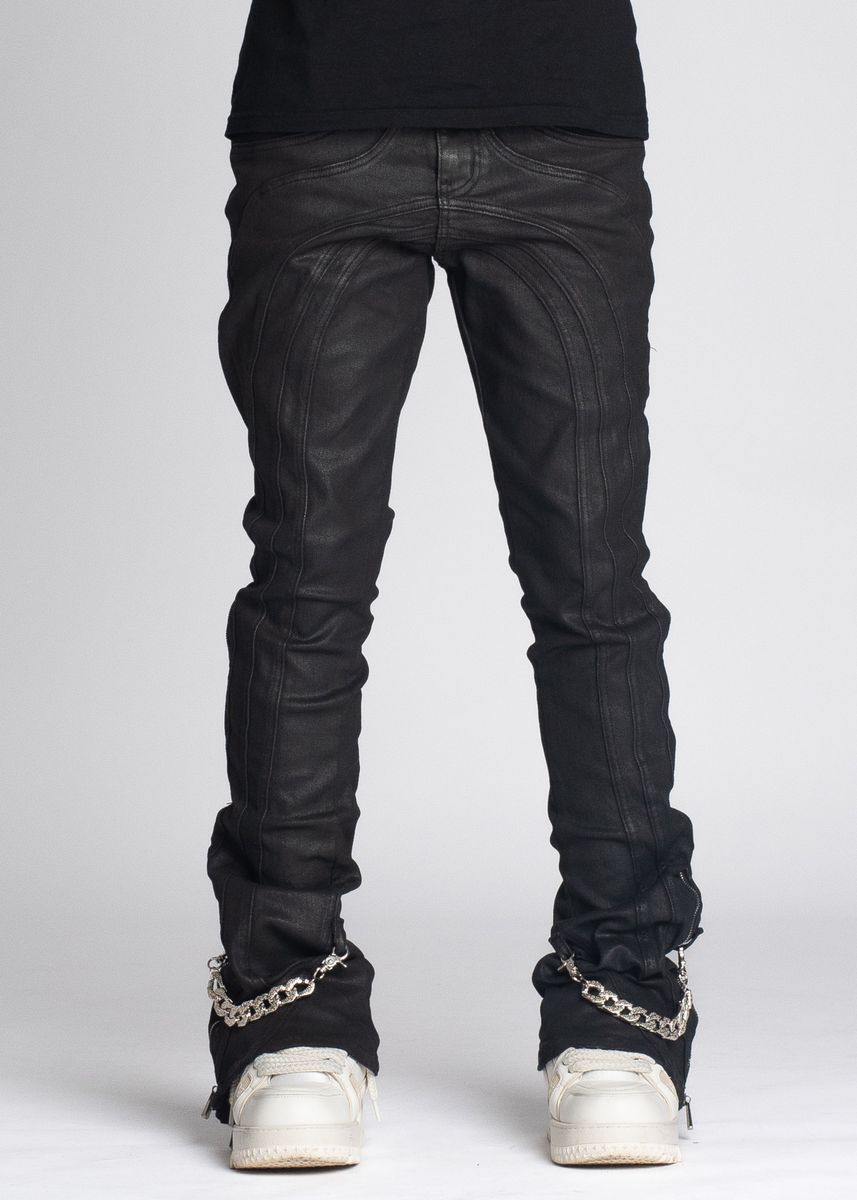 GUAPI Obsidian Black Waxed Chain Denim