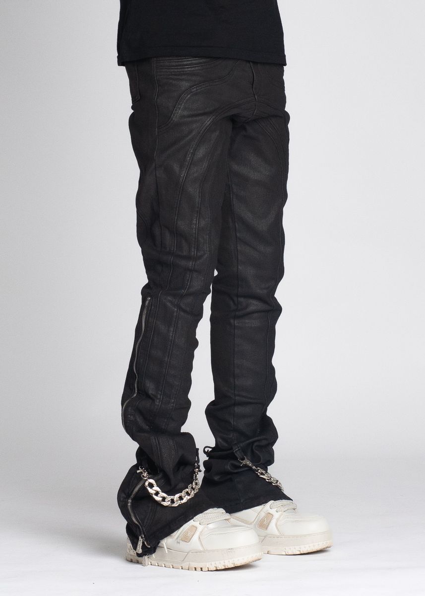 GUAPI Obsidian Black Waxed Chain Denim