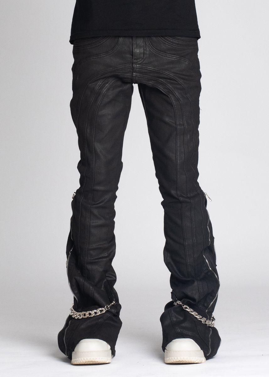 GUAPI Obsidian Black Waxed Chain Denim