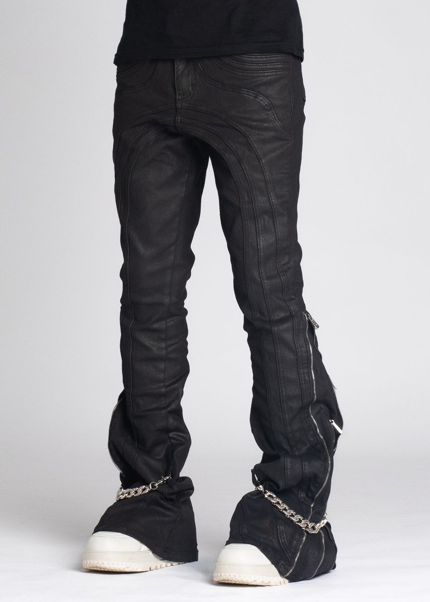 GUAPI Obsidian Black Waxed Chain Denim