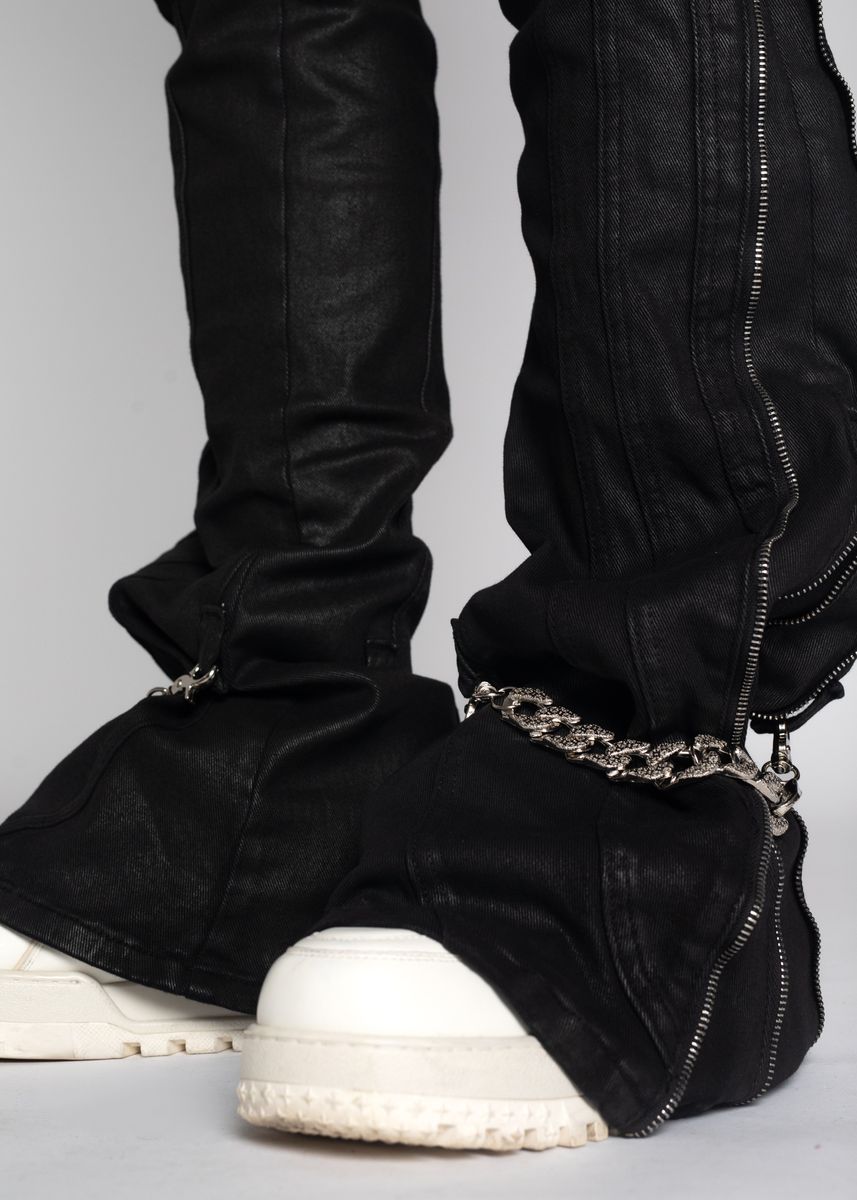 GUAPI Obsidian Black Waxed Chain Denim