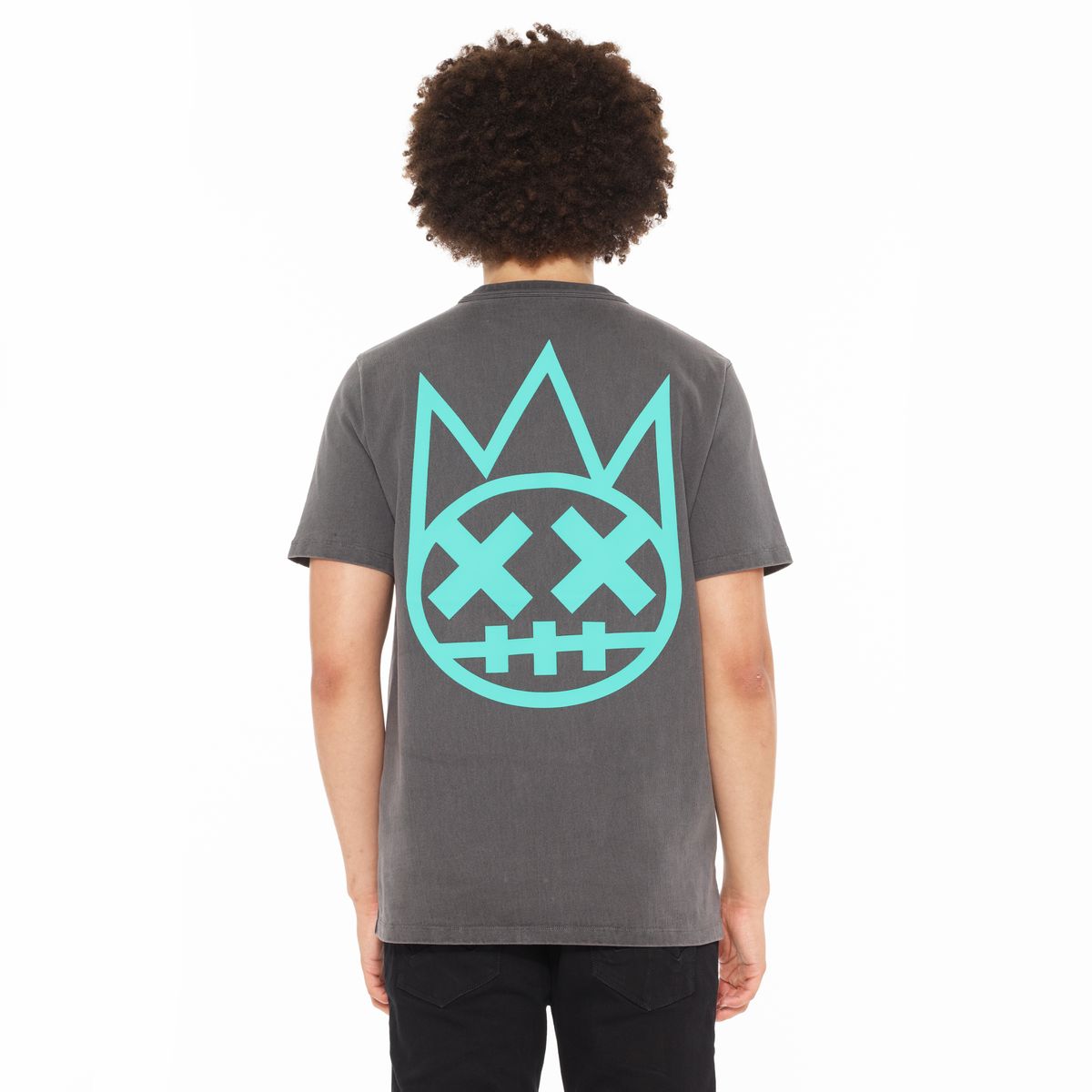 CULT SHORT SLEEVE CREW NECK TEE "SHIMUCHAN" LOGO 625AC-K20C STEEL