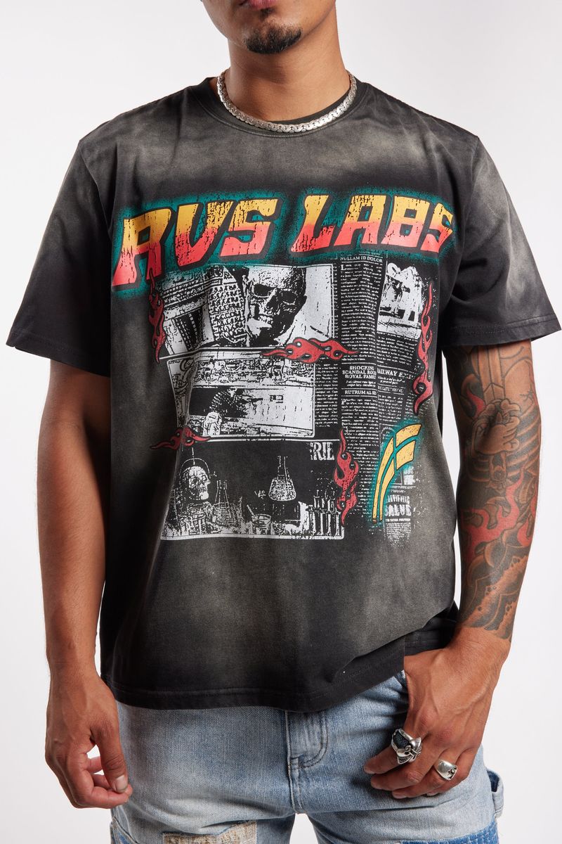 RVS Washed "Comic" Tee BLACK