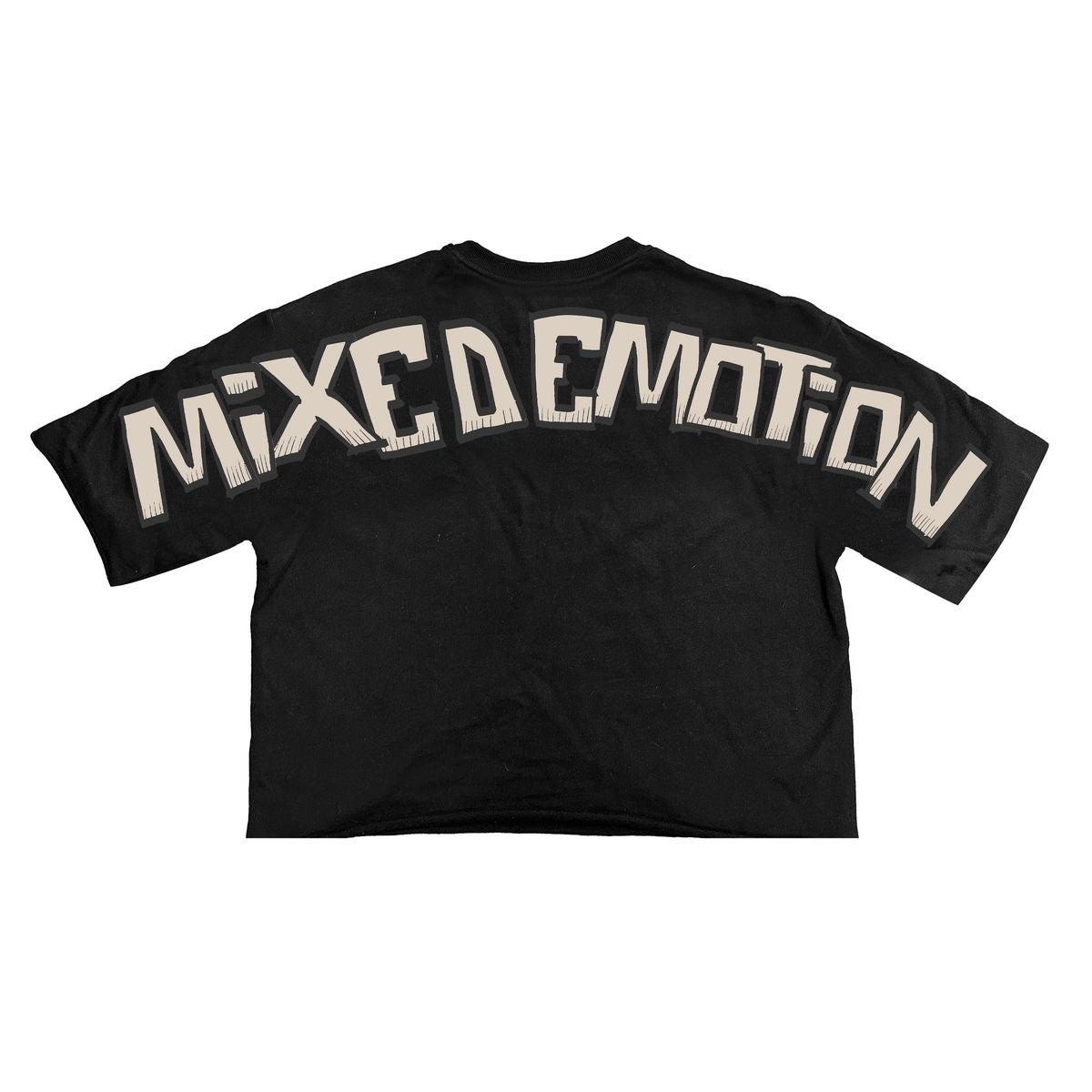 MIXED EMOTION Black "Pirate" Cropped Tee